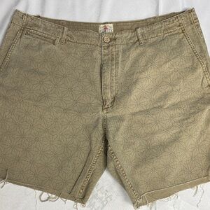 Faherty Geometric Tan Cut Off Shorts